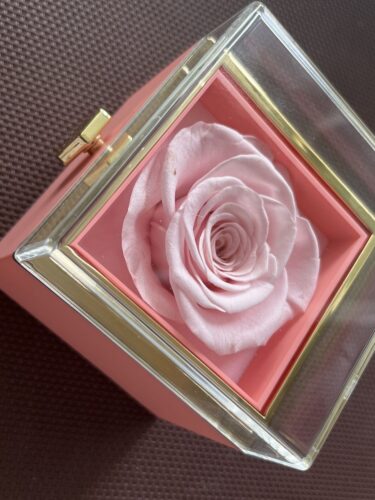 Personalized Customized Necklace Everlasting Rose Rotating Gift Box photo review