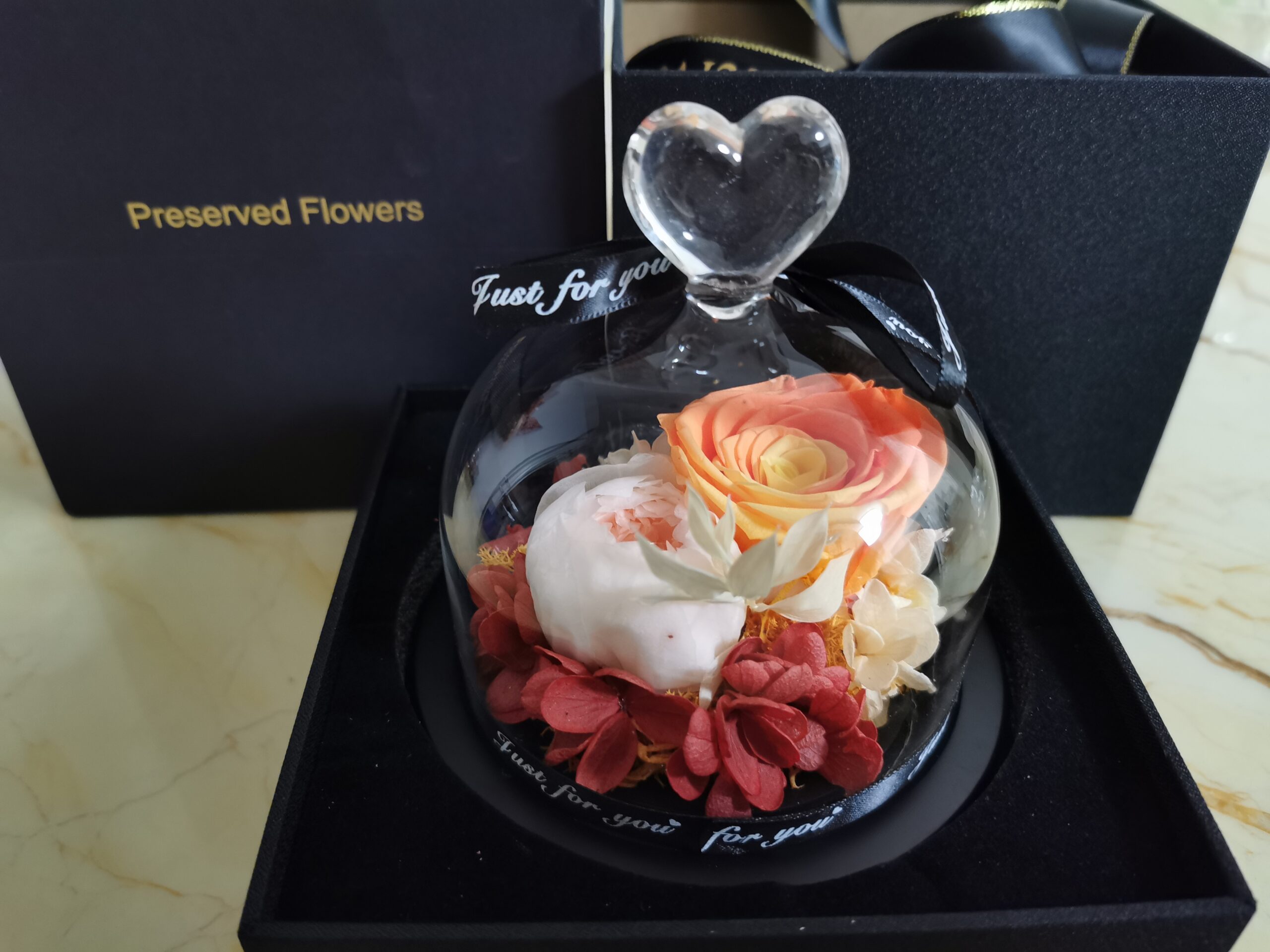 Beauty & The Beast - Real Eternal Rose in Glass Dome photo review